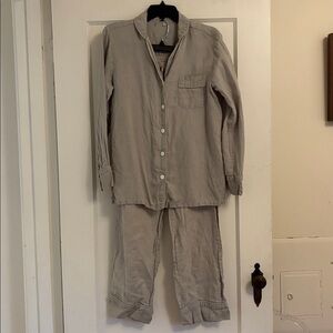 Serena & Lily Gray linen pajamas